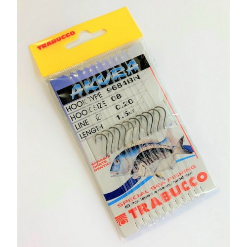 TRABUCCO AKURA HOOKS 9684BN WITH NYLON