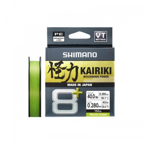 SHIMANO KAIRIKI 8+ 150mt. MANTIS GREEN 0.280mm.